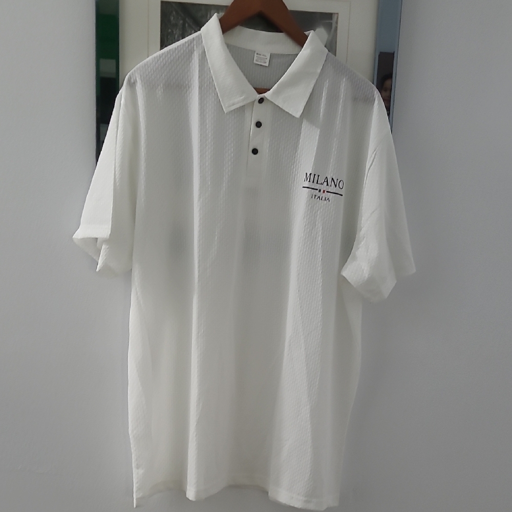Milano White Polo Shirt Premium Cotton Casual
